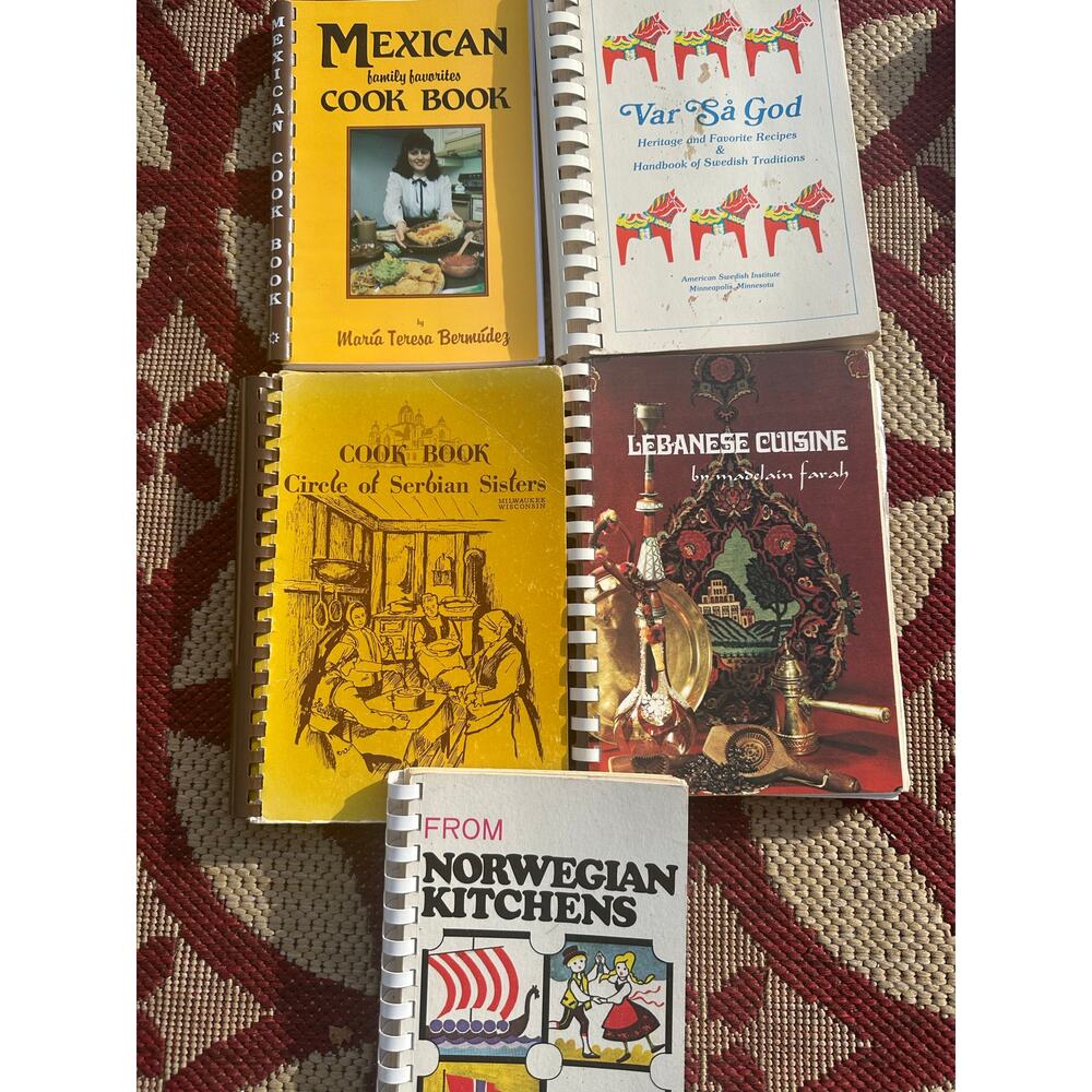 Vintage ethnic cookbook collection